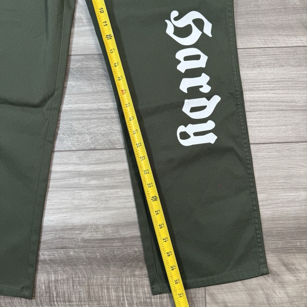 Ed Hardy Men's Screaming Tiger Straight Pants Utility Y2K Olive Size 32 NEW - Picture 3 of 8
